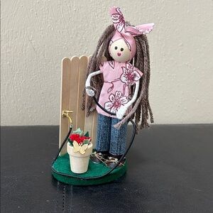 Handcrafted Doll with Pink Floral outfit